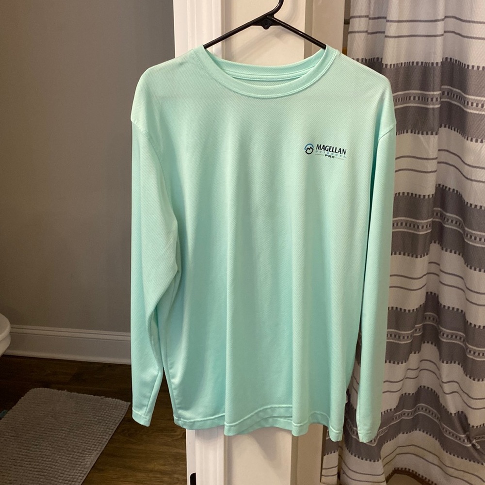 Magellan angler classic fit mens large long sleeve shirt